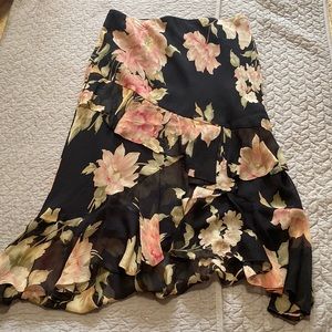 Lauren by Ralph Lauren floral layered skirt